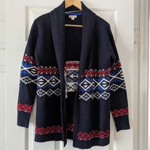 Merona Sweaters - Merona Open Front Patterned Cardigan